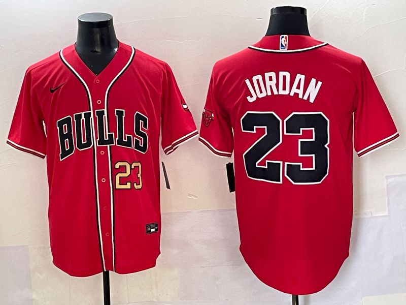 Men 2025 Chicago Bulls #23 Jordan Red Joint Name Nike NBA Jersey style 11